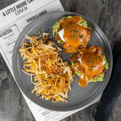 California benedict, top view.