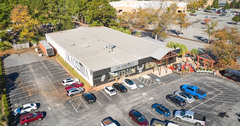 Exterior and its surroundings, top view