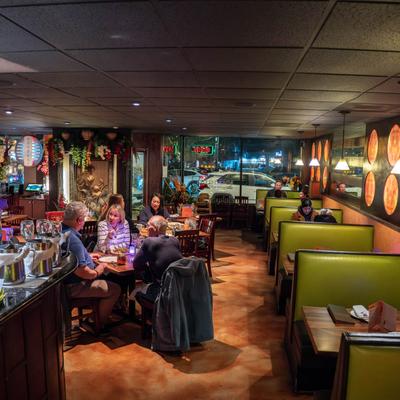 Restaurant dining area.