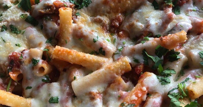 Pasta and Parmesan closeup