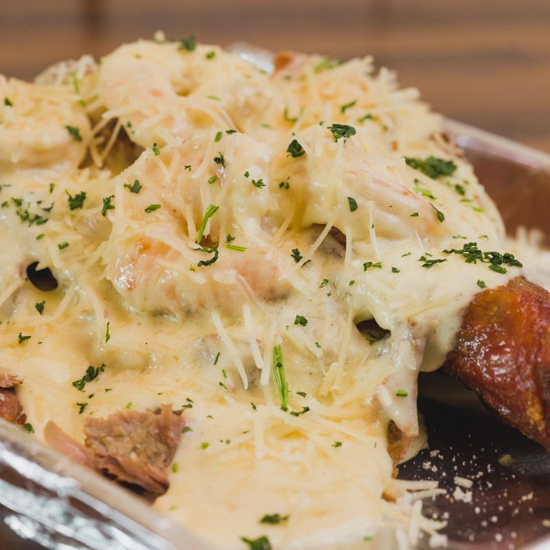 Shrimp Alfredo Cajun Smoked Turkey Leg photo