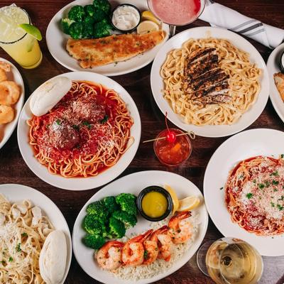Assorted food dishes.