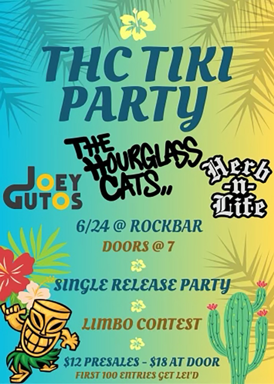 THC Tiki Party W/ The Hourglass Cats, HerbNLife & Joey Gutos event photo