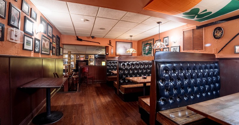 Interior, restaurant booths
