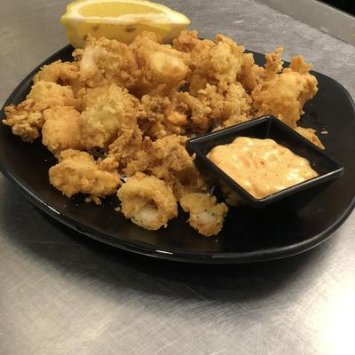 Fried Calamari, served with spicy mayo.