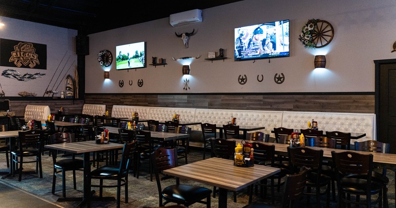 Interior, spacious dining area