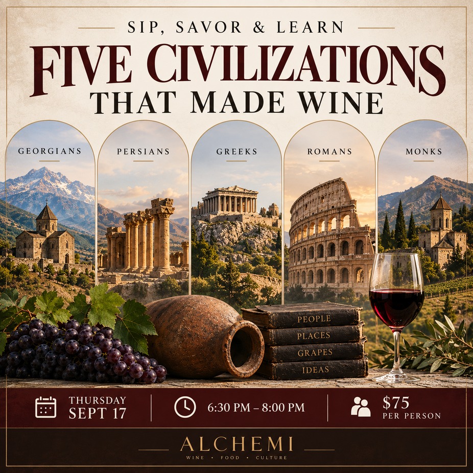 Sip, Savor & Learn: Five Civilizations That Made Wine event photo