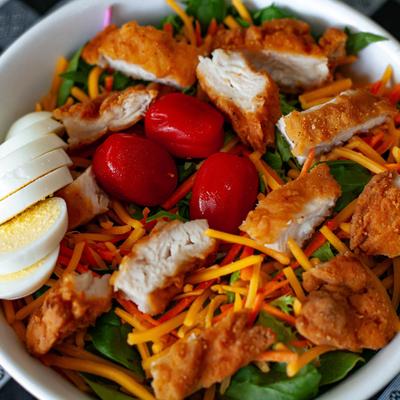 Fried chicken salad.
