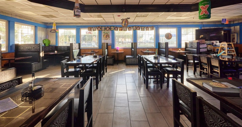 Interior, wide view of dining area