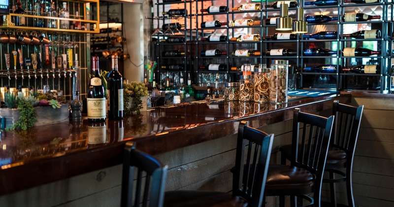 Interior, a bar with bar stools