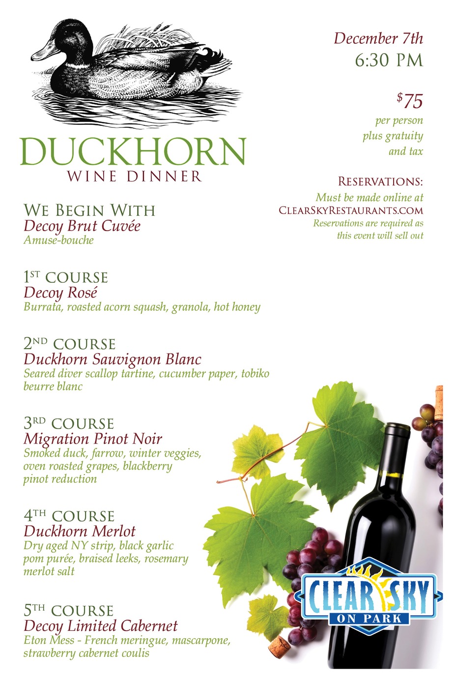 Duckhorn Wine Dinner event photo
