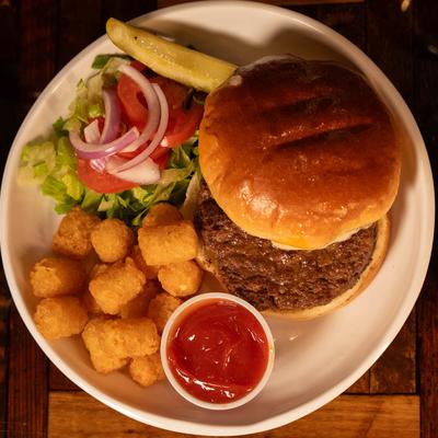 The Abbey Burger is always a fresh angus patty cooked to order..