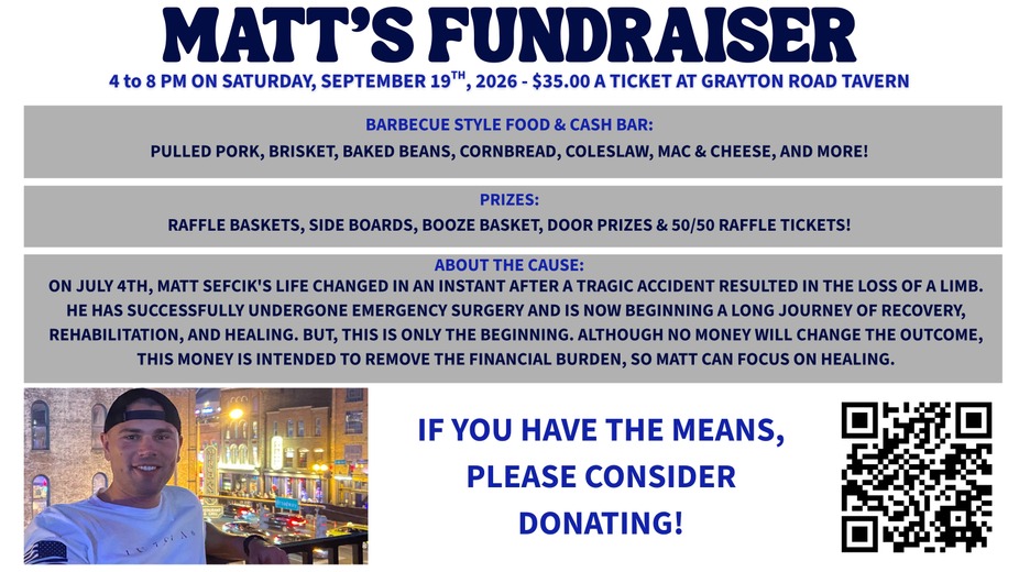 Matthew Sefcik Fundraiser event photo
