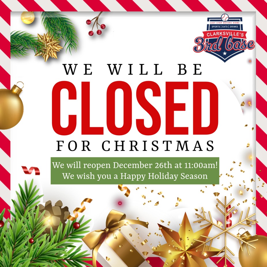 Closed for Christmas event photo