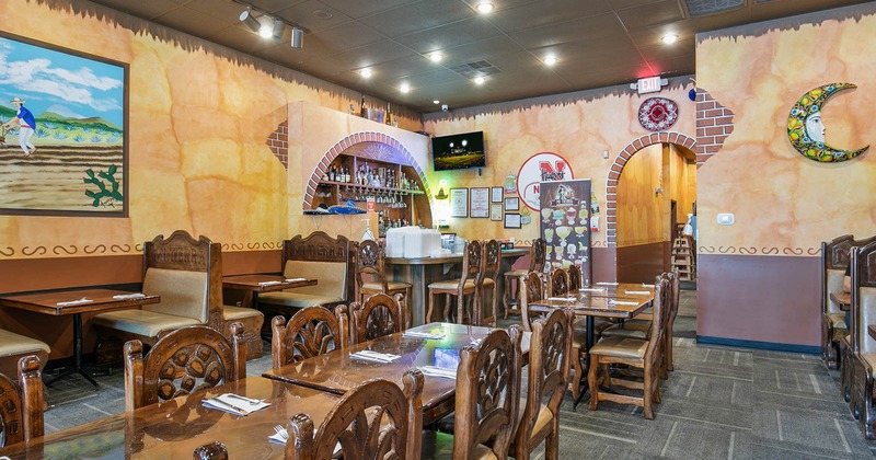 Interior, dining and bar areas