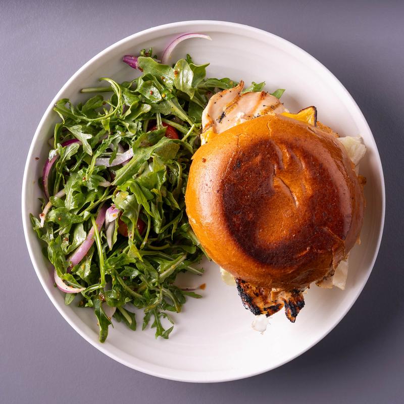 menu item 25 of 38, Hot Honey Chicken Burger