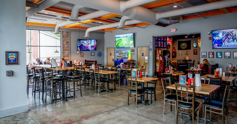 Diner area, wide view