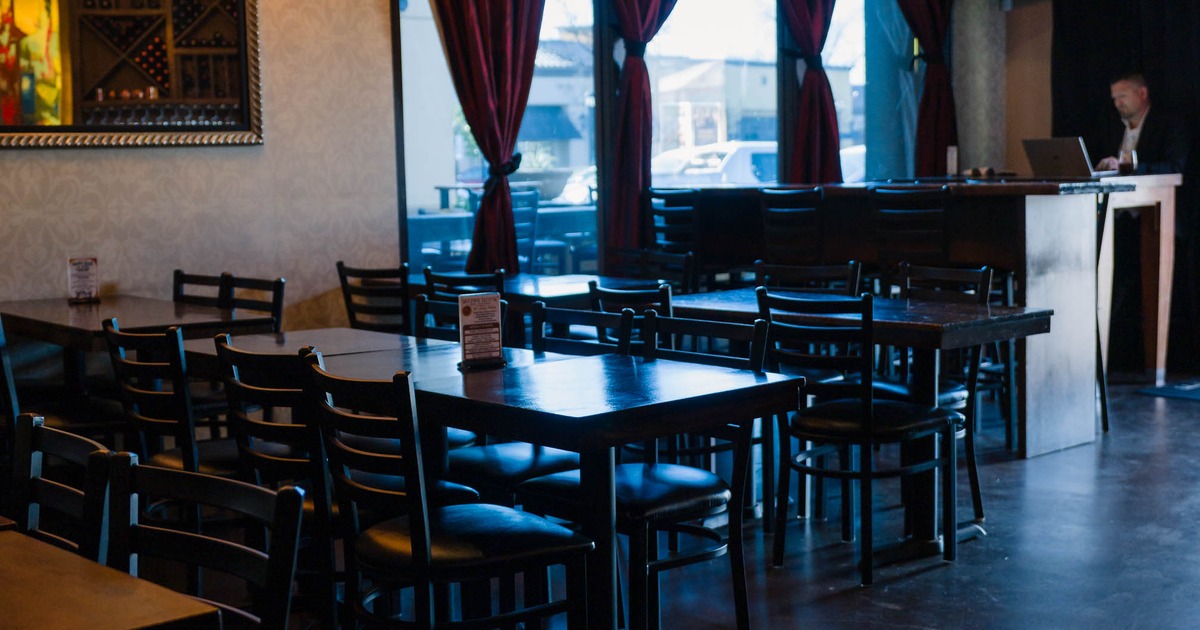 Interior, tables and chairs
