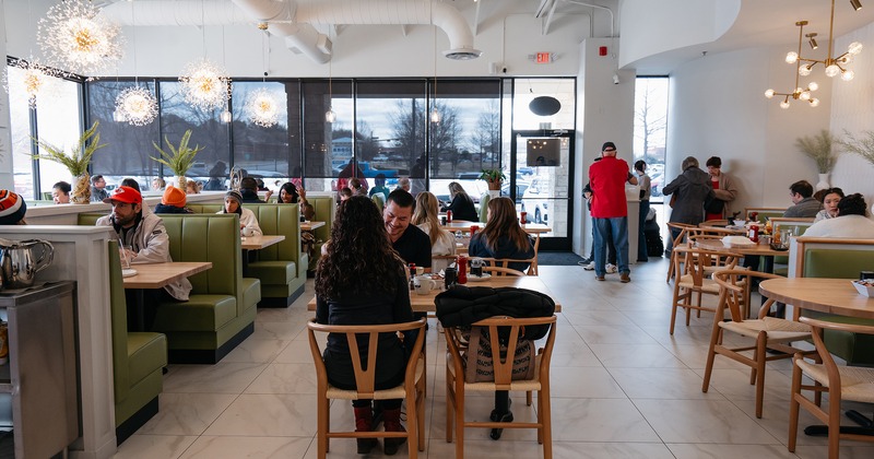 Dining area, customers dining