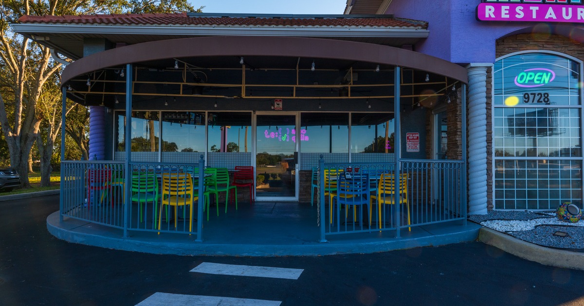 Exterior, terrace, tables and chairs