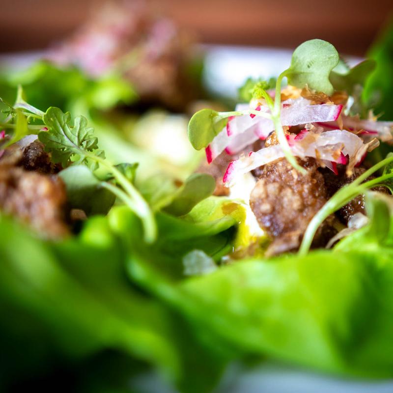 Smoked + Fried Steak Lettuce Wraps photo
