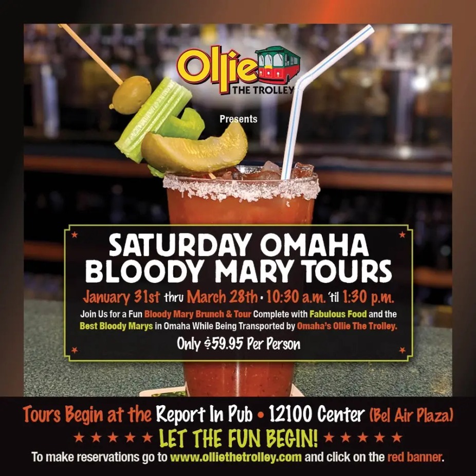 Bloody Mary Tour with Ollie The Trolley - Every Saturday from 1/31-3/28 event photo