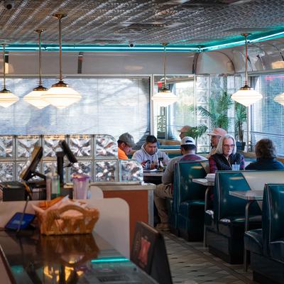 Interior, dining area.
