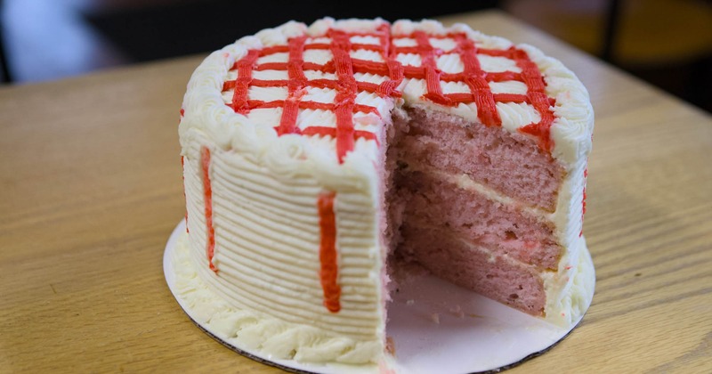 Strawberry Cake, side view