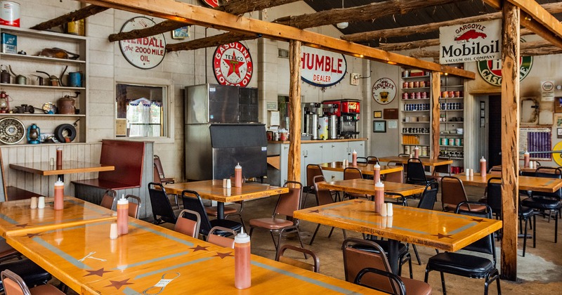 Decorated interior, seating area