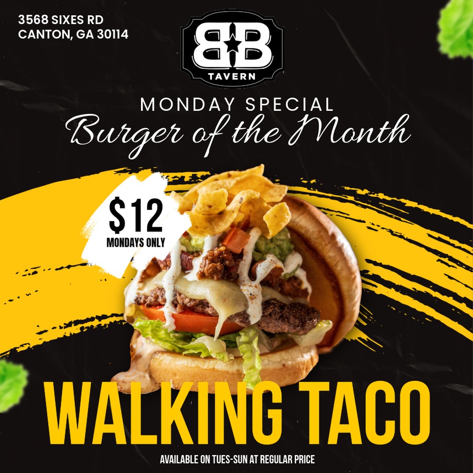 Burger of the Month! Walking Taco Burger event photo