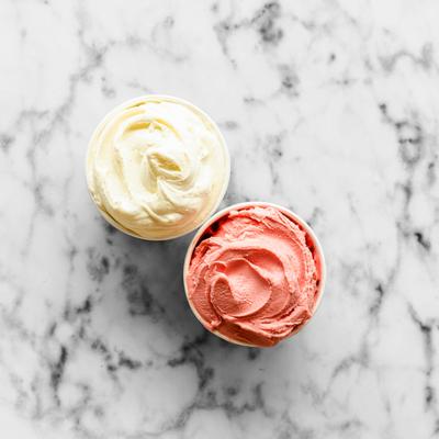 Gelato top view.