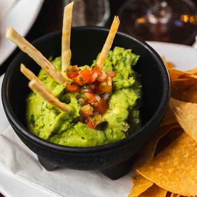 Spicy Guacamole & Chips.