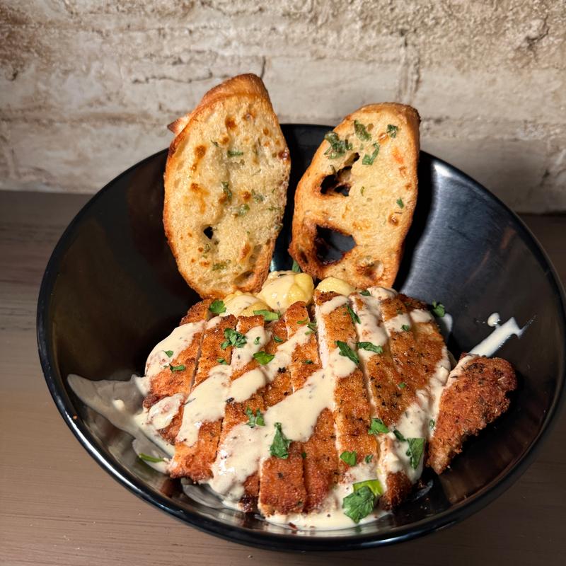 Seasonal Gnocchi Bowl - Pork Schnitzel Gnocchi Bowl photo