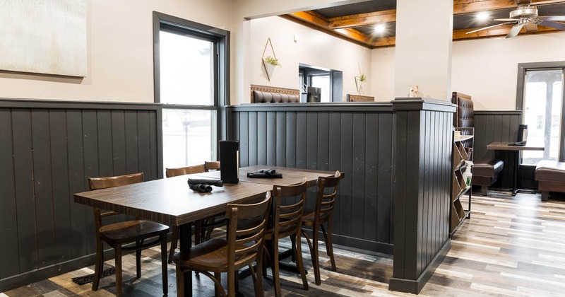 Interior, dining table and chairs