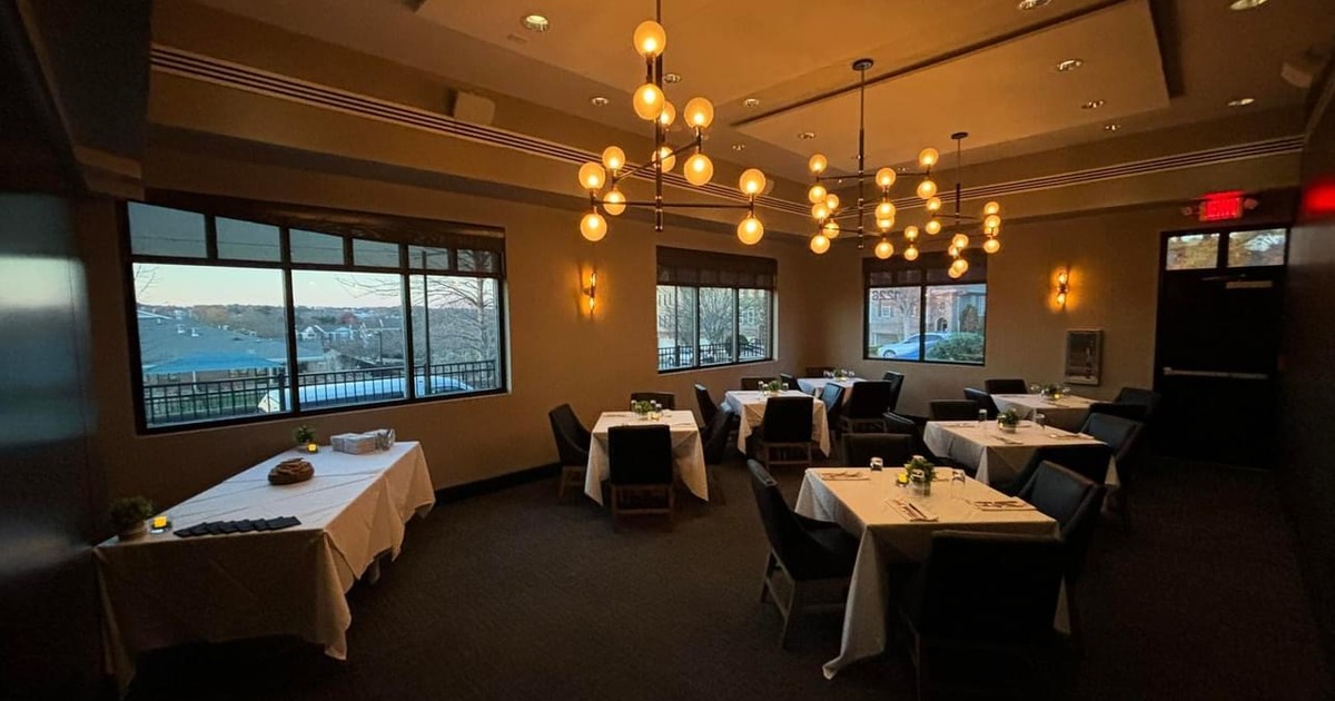 Dining area, tables ready for guests