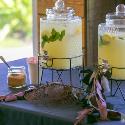 Two bottles of lemonade