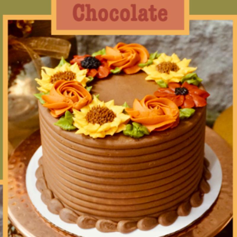 6inch 3 layer Chocolate Cake (thanksgiving decor) photo_1