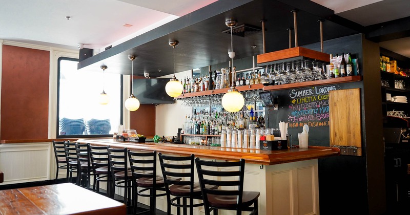 Interior, bar counter area