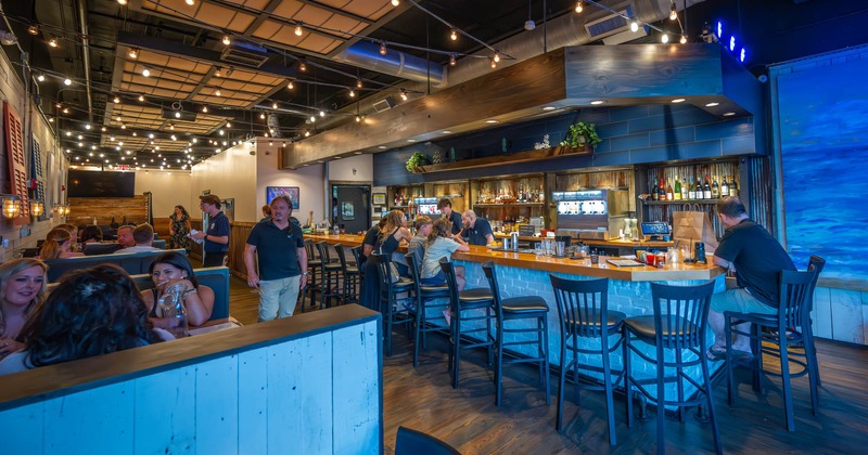 The interior space of the restaurant