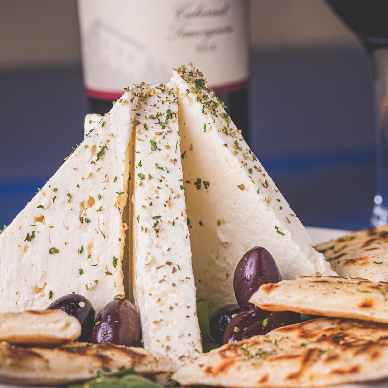 Feta, Kalamata Olives, and Grilled Pita photo
