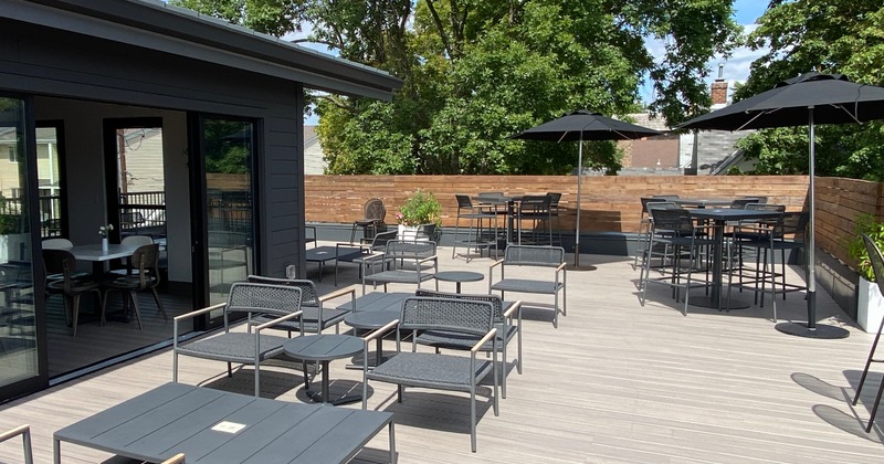 Interior, seating and tables