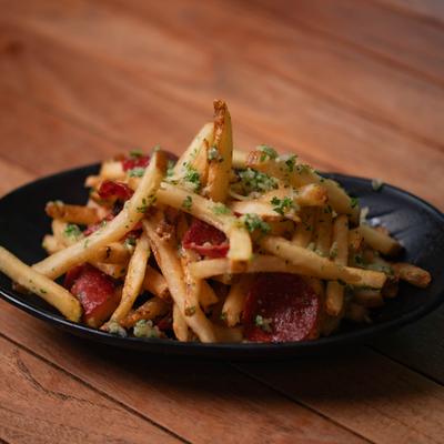 Pepperoni and garlic fries.