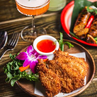 Coconut Shrimp, with sweet chili sauce.