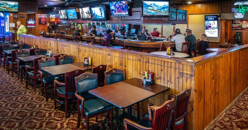 Interior, tables ready for guests