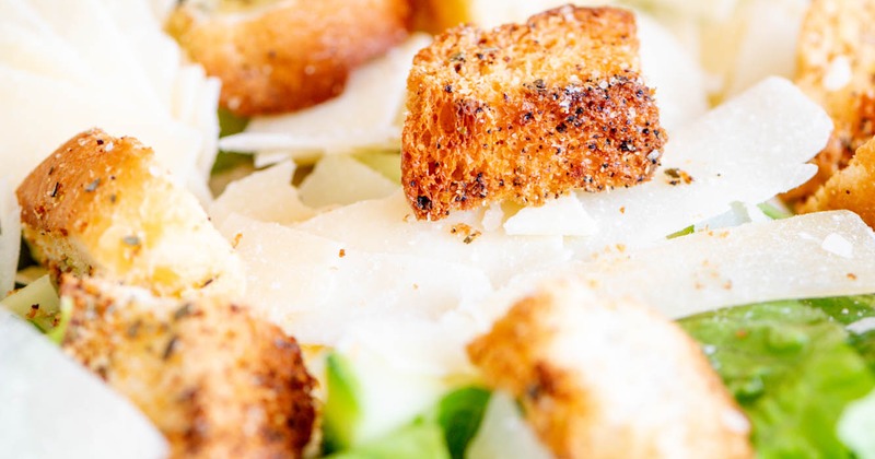 Caesar salad, close up