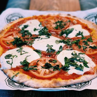 Margherita pizza.