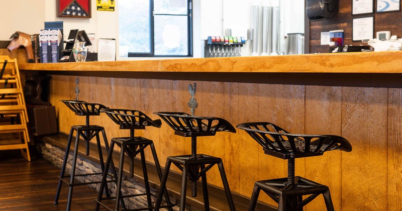 Interior, bar counter area