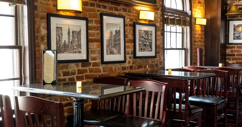 Interior, tables and seating