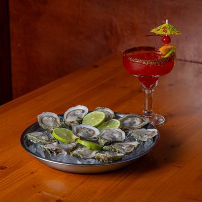 Oysters and a cocktail.