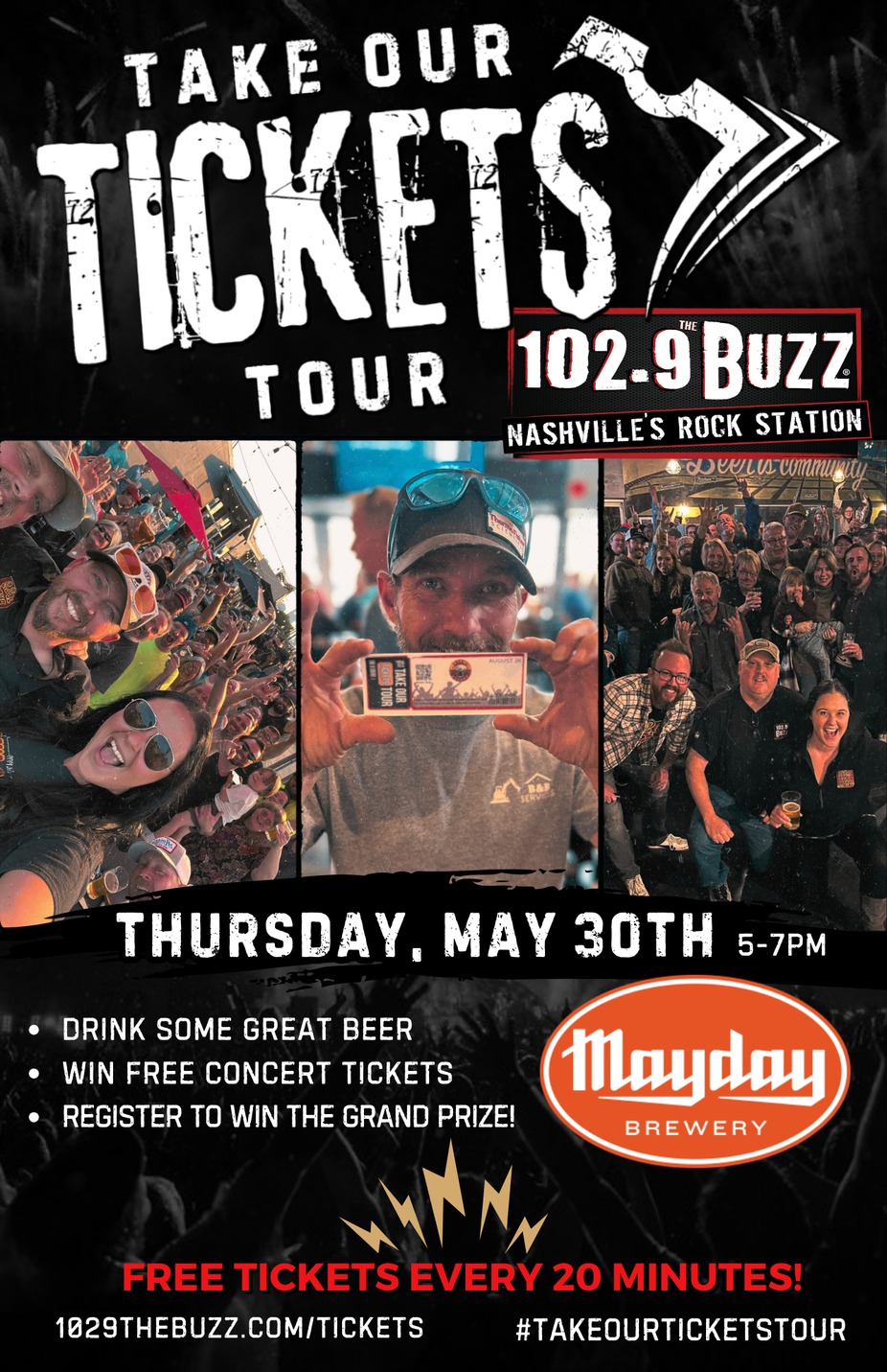 102.9 THE BUZZ Take Our Tickets Tour event photo